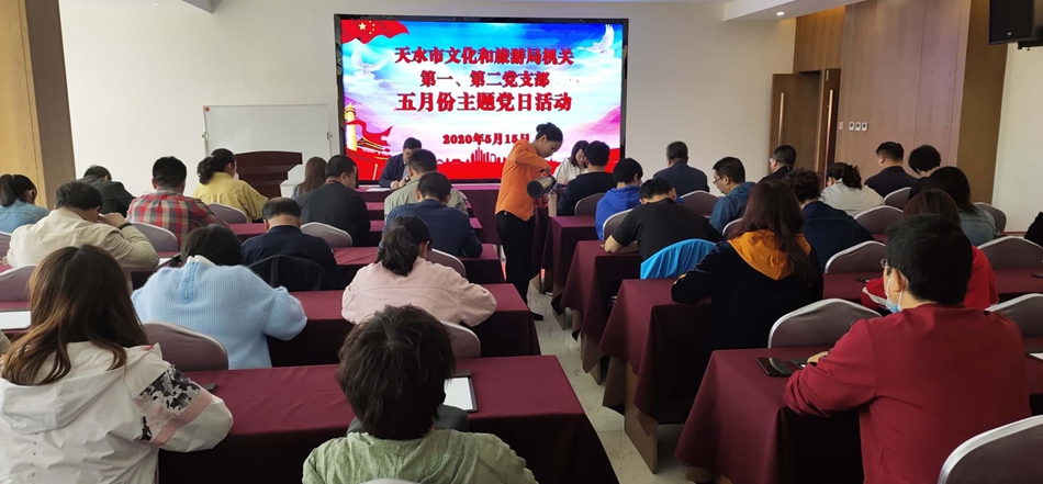 天水市文化和旅游局機關(guān)第一、第二黨支部開展主題黨日活動