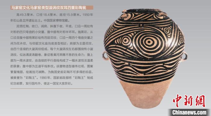 圖為“彩陶王”展板?！∨R夏州融媒體供圖