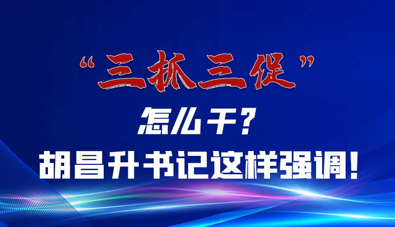 圖解|“三抓三促”怎么干？胡昌升書記這樣強(qiáng)調(diào)！