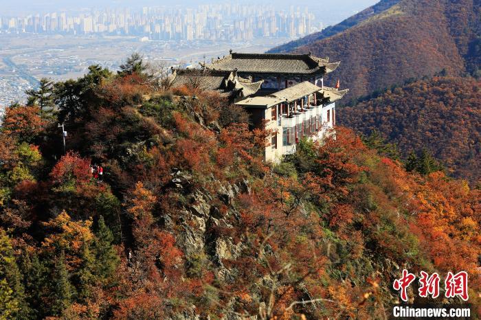深秋，位于蘭州市榆中縣的興隆山，漫山遍野成五彩顏色。張?zhí)鞂?攝