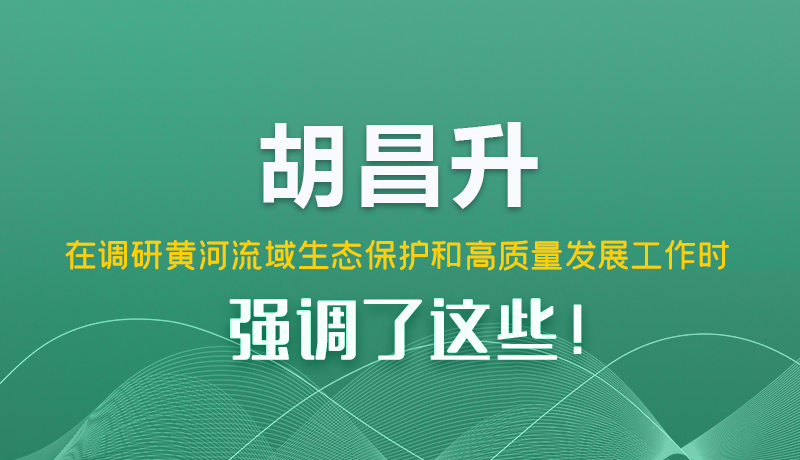 圖解|胡昌升在調(diào)研黃河流域生態(tài)保護(hù)和高質(zhì)量發(fā)展工作時強(qiáng)調(diào)了這些！