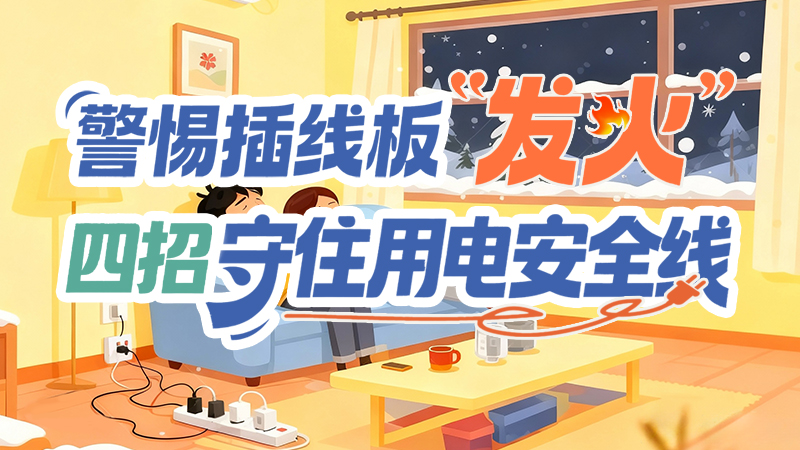 長圖|警惕插線板“發(fā)火”！四招守住用電安全線